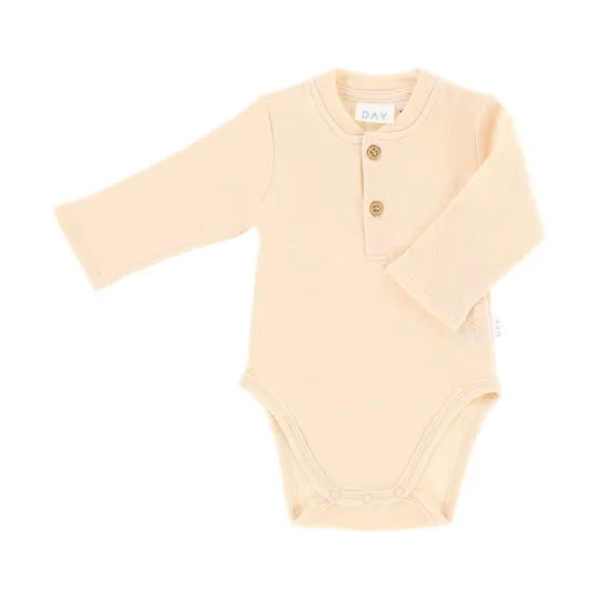DAY Babybody mit Knöpfen - Apricot - Größe 74/80