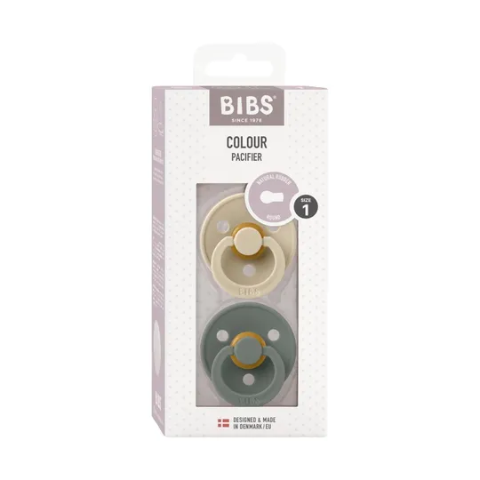BiBs Retro Schnuller - 0-6 Monate - 2 Stück - Vanilla / Pine