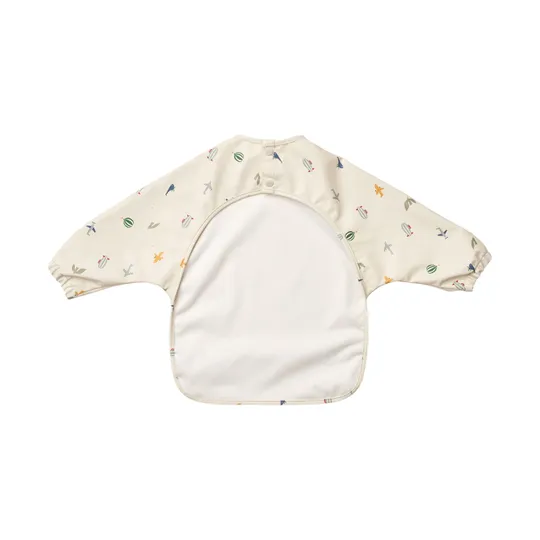 Liewood Merle Printed Lätzchen mit Ärmeln - Aviator / Ecru