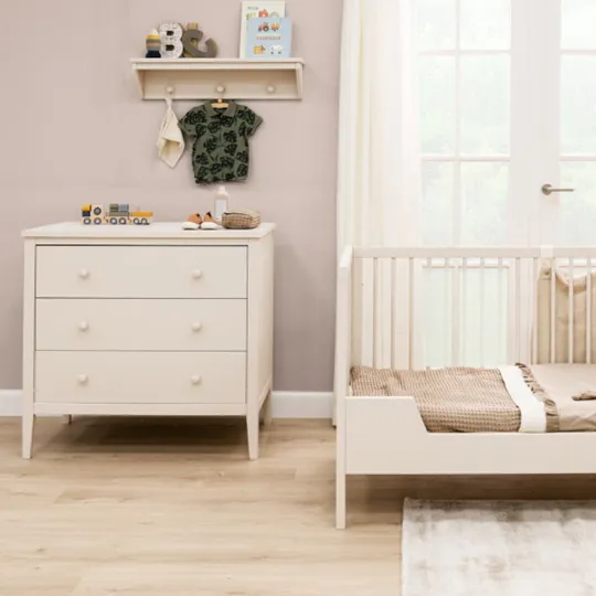 Bopita Vieve Babyzimmer Dune | Bett 70x140 cm + Kommode