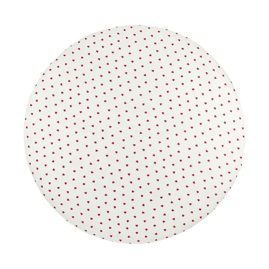 Meyco Spannbettlaken Rund - Sweet Heart - White/Red - 90/95 cm - Jersey