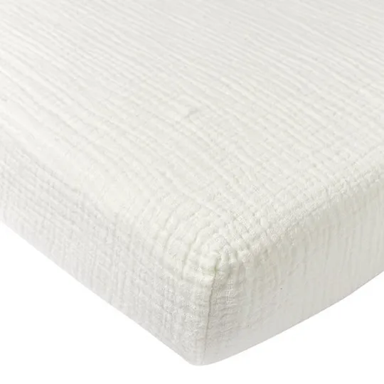 Meyco Baby Uni Spannbettlaken Babybett - 60 x 120 cm - Pre-Washed Hydrophil - Offwhite