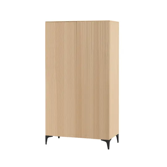 Kidsmill Levi Babyzimmer inkl. Gerade Beinset Natur Eiche | Bett 60 x 120 cm + Kommode + Schrank
