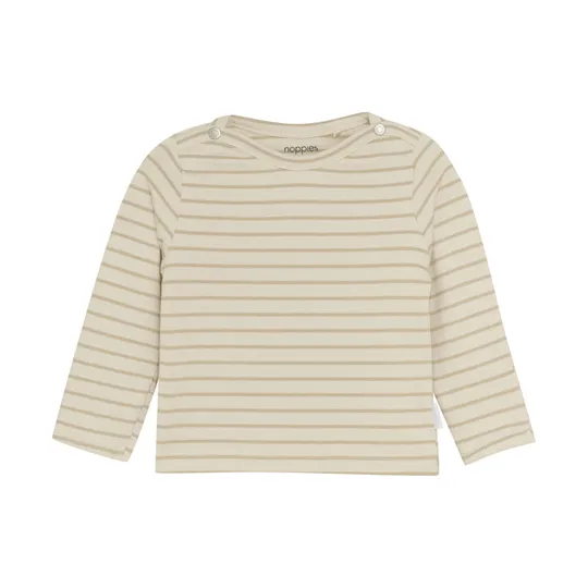 Noppies Nev Shirt Langarm - Stripe - Größe 56 - Offwhite