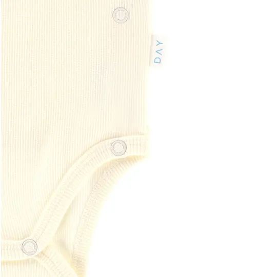 DAY Wickelbody Kurzarm Rib - Gr. 50/56 - Cream