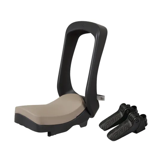 Urban Iki Fahrradsitz Junior - Bincho Black/Inaho Beige - Ohne Montagerahmen