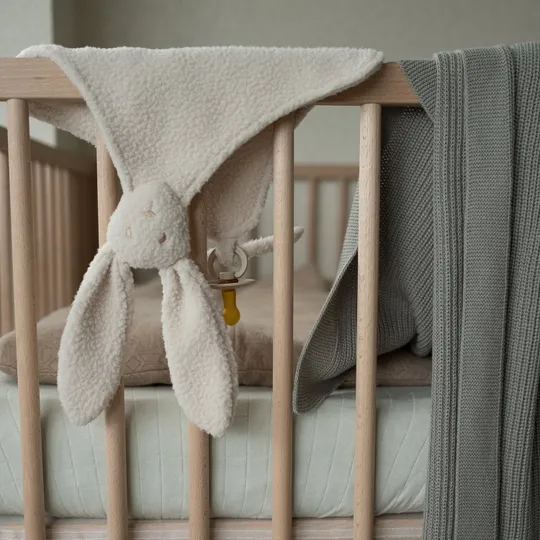 Lodger Schnullertuch - Bunny Teddy Fleece - Birch