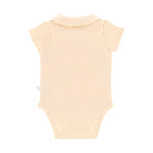 DAY Wickelbody Kurzarm und Rundkragen - Gr. 74/80 - Apricot