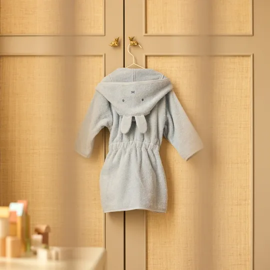Jollein Miffy Bademantel - 1-2 Jahre - Cloudy Blue