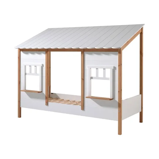 Vipack Hausbett Inkl. Dach Weiß