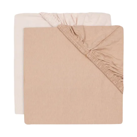 Jollein Spannbettlaken - Jersey - Blush/Wild Rose - 2 Stück - 60 x 120 cm