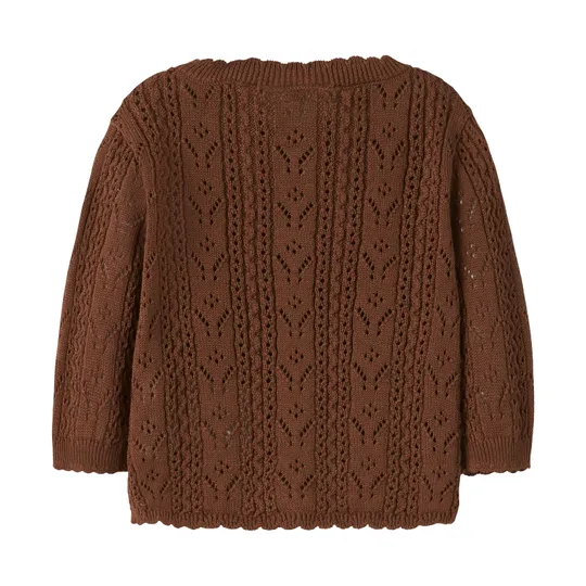 Lil Atelier Knit Cardigan - Gr. 56 - Maple Syrup