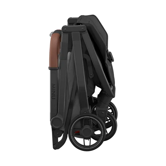 UPPAbaby Buggy - MINU V3 - Greyson Carbon Rahmen Mit Braun Leder