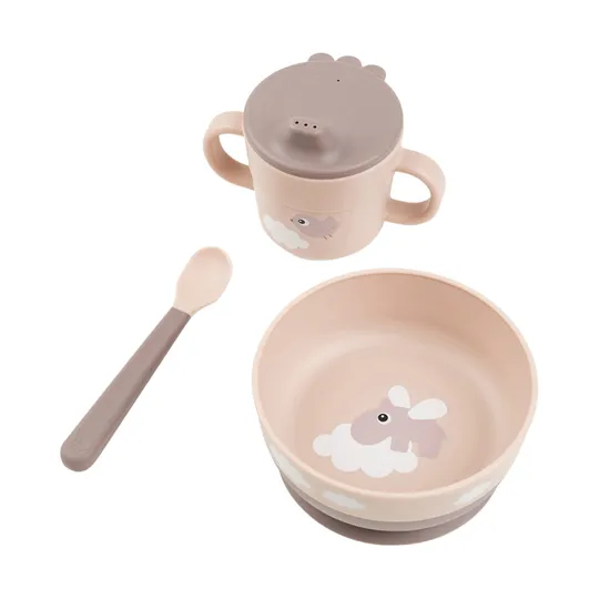 Done By Deer Foodie First Meal Set - Happy Clouds - 3-Teilig - Powder