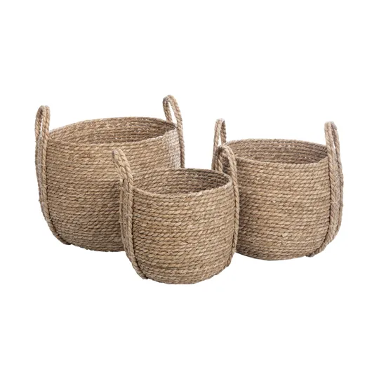 KidsDepot Kurv Set Aufbewahrungskörbe Seagrass