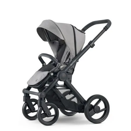 Mutsy Evo Kinderwagen - Black Frame - Pebble Grey / Dark Grey