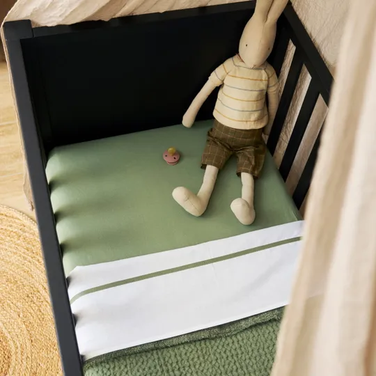 Meyco Uni Spannbettlaken Juniorbett  - 70 x 140/150 cm - Olive Green