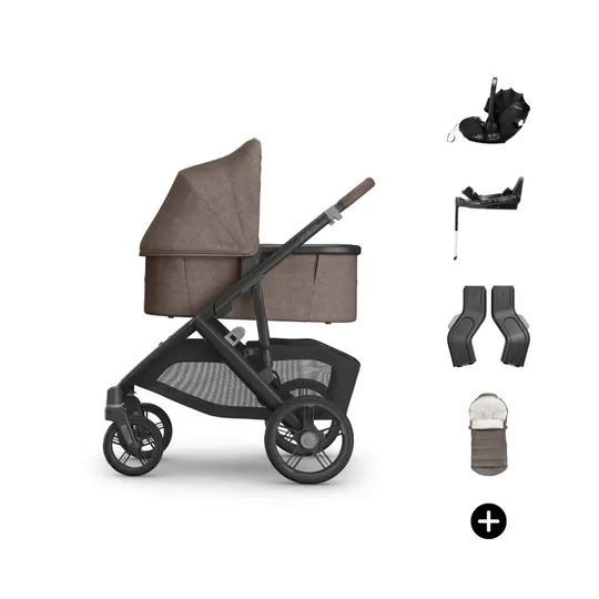 UPPAbaby VISTA V3 Kinderwagen 4-in-1 | Britax Römer Baby-Safe Pro Autositz | Britax Römer Vario Base 5Z