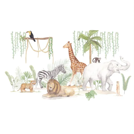Safari collectie - Complete muursticker set