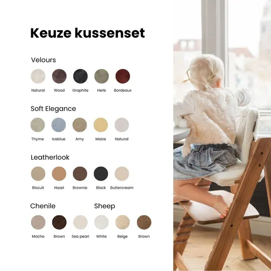 Kidsmill Up! Hochstuhl Buche Walnuss - Komplettset - 6 Mte+