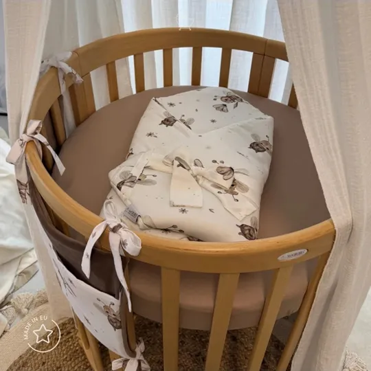 Waldin Matratze mit Kokosnuss-Einlage für das ovale 7-in-1-Kombibett – Mini