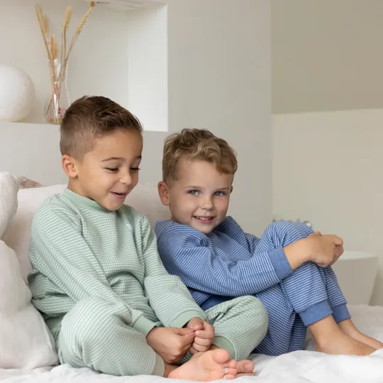 Feetje Waffel Pyjama Green Melange Gr. 98