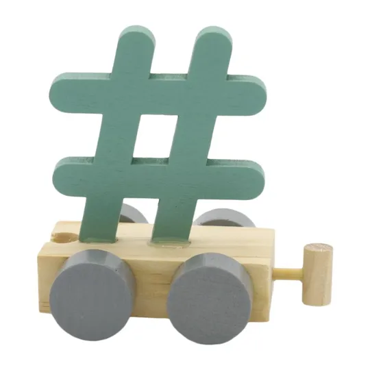 Charl's Toys Treinletter Hashtag-DE