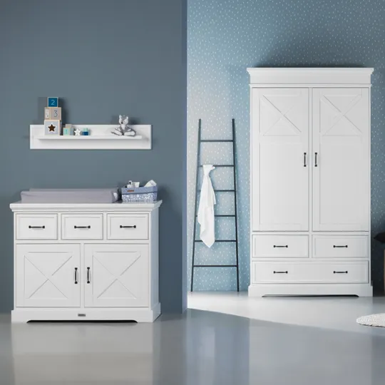 Kidsmill Savigno Kommode Weiß mit Kreuz