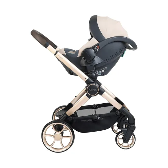 ICandy Peach 8 Kinderwagen 3-in-1 - Complete Travel Bundel - Biscotti / Sandstone