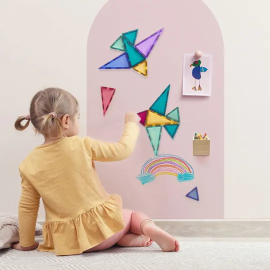 Groovy Magnets Kreidetafel-Magnetaufkleber – Arcade 58 x 100 cm – Pink