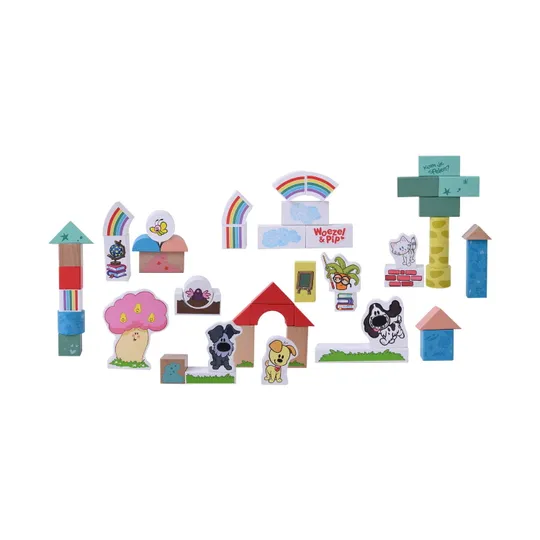 Rubotoys Woezel und Pip Holzklötze Set
