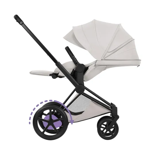 Cybex e-Priam 5 Style Kinderwagen 2-in-1 - Mattschwarzes Gestell