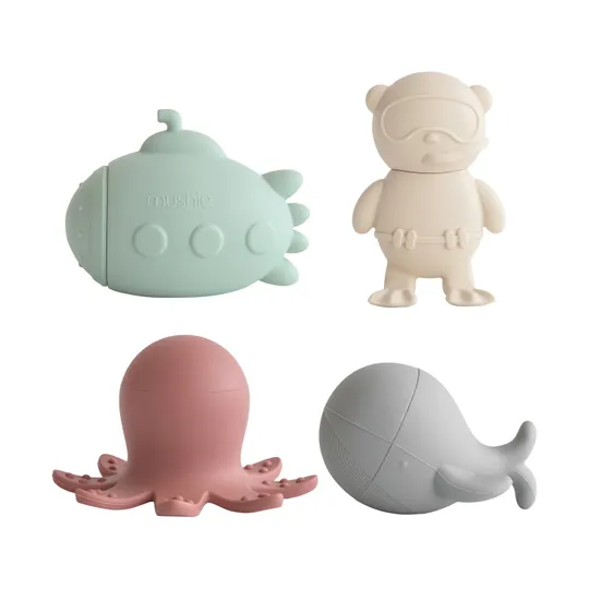 Mushie Sealife Badespielzeug - 4 Stück