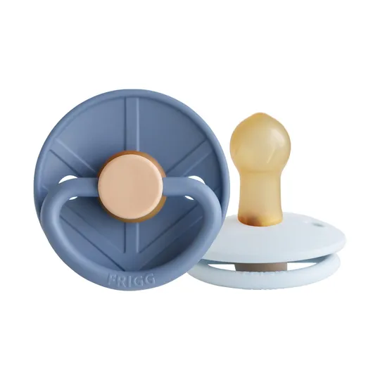 FRIGG Little Viking Schnuller - 0-6 Monate - 2 Stück - Ocean View/Powder Blue