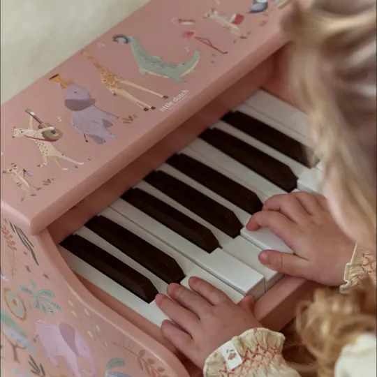 Little Dutch Safari Friends Holzklavier – Rosa