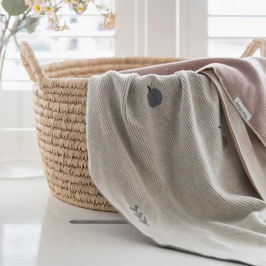 Baby's Only Lush Babydecke - 70 x 95 cm - Nordic Blue /Ecru