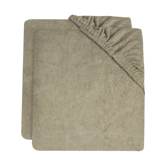 Jollein Terry Wickelunterlagenbezug - Frottee - 2 Stück - Olive Green