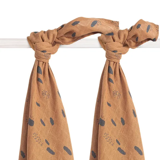 Jollein Spot Multituch Hydrophil Caramel Large 2 Stück