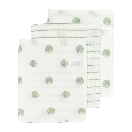 Meyco Cheetah Waschlappen Soft Green 3 Stück