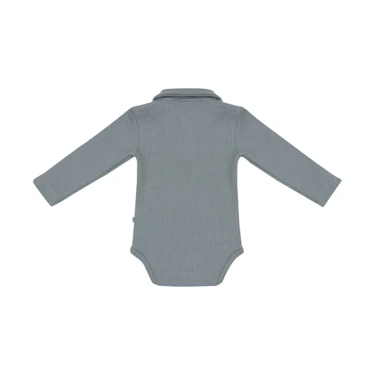 Klein Baby Polo Babybody Ripp - Größe 50 - Stone Green