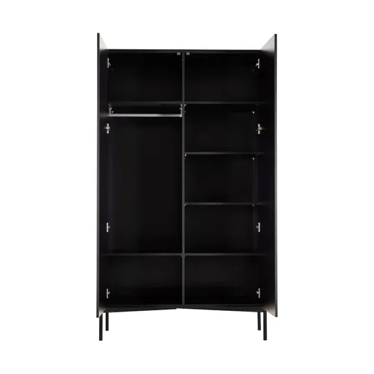 Kidsmill Boutique Kleiderschrank 2-Türig Schwarz Matt