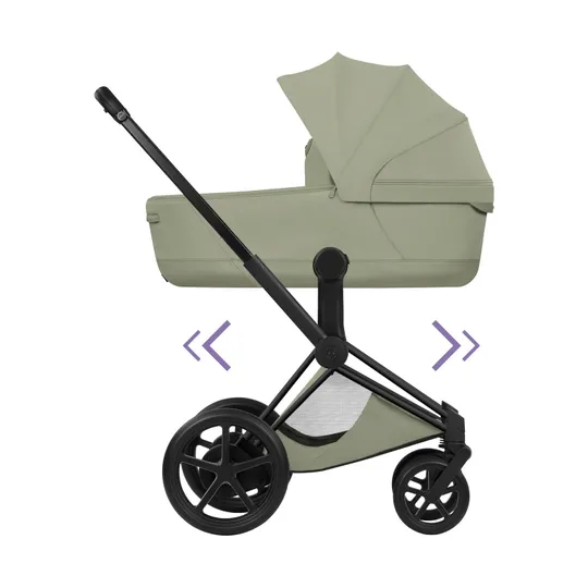 Cybex e-Priam 5 Style Kinderwagen 2-in-1 - Mattschwarzes Gestell