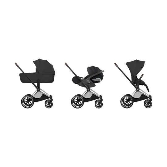 Cybex Priam 5 Style Kinderwagen Bundle – Chrome Brown/Sepia Black