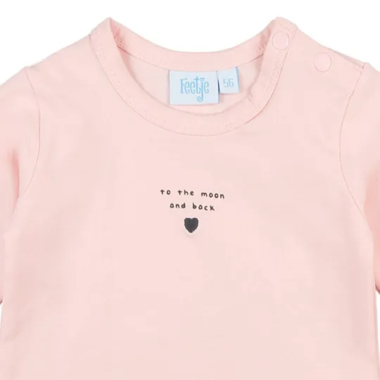 Feetje To The Moon And Back Dots T-Shirt, Rosa, Gr. 68