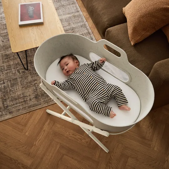 Snüz SnüzBaskit Moses Basket + Stand Set -Barley / Cashmere