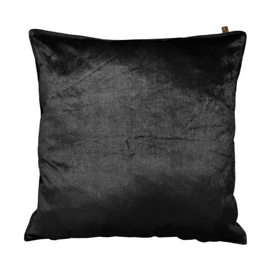 Overseas Samtkissen, Black, 45 x 45 cm