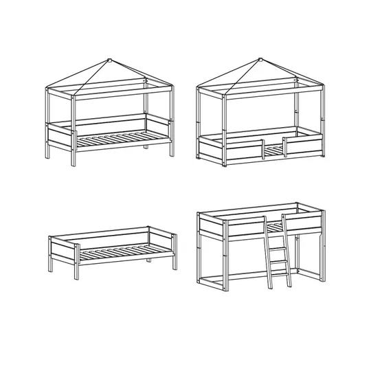 LIFETIME Kidsrooms 4 in 1 Bettkombination