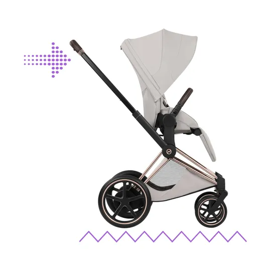 Cybex Kinderwagen 2-in-1 - e-Priam 5 Style - Rosegoldenes Gestell