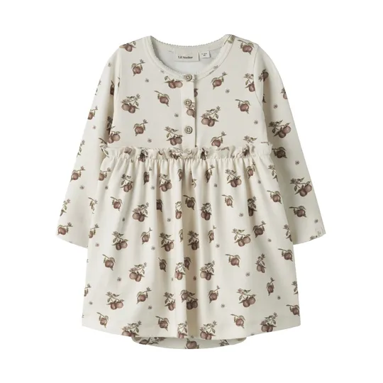Lil Atelier Apple Midikleid - Gr. 74 - Turtledove