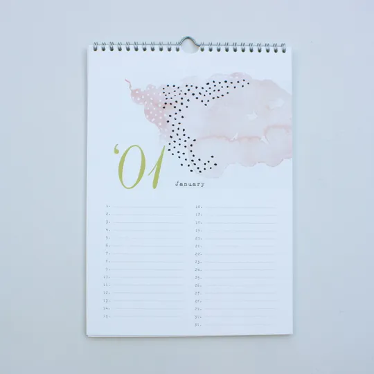 Fabrikten Watercolour Jahreskalender